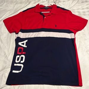 U.S. Polo Assn Red/White/Blue Polo Shirt